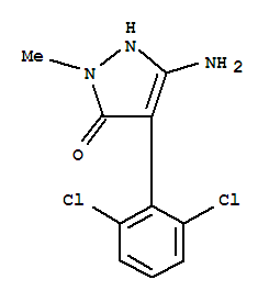 5-氨基-4-(2,6-二氯苯基)-1,2-二氢-2-甲基-3H-吡唑-3-酮结构式_923972-91-2结构式