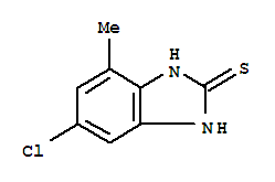 2H-benzimidazole-2-thione,6-chloro-1,3-dihydro-4-methyl-(9ci) Structure,92806-97-8Structure