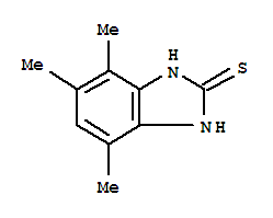 2H-benzimidazole-2-thione,1,3-dihydro-4,5,7-trimethyl-(9ci) Structure,92893-91-9Structure