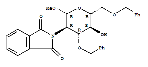 Methyl 3,6-di-O-benzyl-2-deoxy-2-(1,3-dioxo-1,3-dihydro-2H-isoindol-2-yl)hexopyranoside Structure,97242-79-0Structure