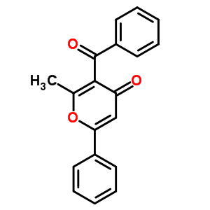 4H-pyran-4-one,3-benzoyl-2-methyl-6-phenyl- Structure,10037-16-8Structure