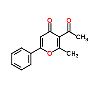 4H-pyran-4-one,3-acetyl-2-methyl-6-phenyl- Structure,10037-18-0Structure