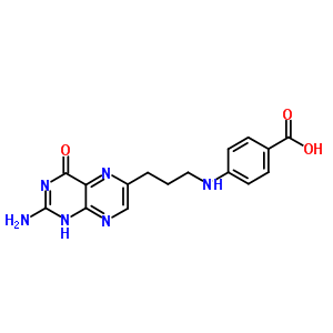 Benzoic acid,4-[[3-(2-amino-3,4-dihydro-4-oxo-6-pteridinyl)propyl]amino]- Structure,10083-98-4Structure