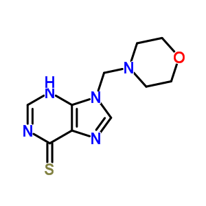 6H-purine-6-thione,1,9-dihydro-9-(4-morpholinylmethyl)- Structure,10182-52-2Structure