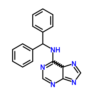 9H-purin-6-amine,n-(diphenylmethyl)-, hydrochloride (1:1) Structure,10184-20-0Structure