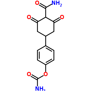 Cyclohexanecarboxamide,4-[4-[(aminocarbonyl)oxy]phenyl]-2,6-dioxo- Structure,10223-90-2Structure