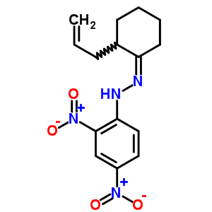 2-(2-丙烯-1-基)-环己酮 2-(2,4-二硝基苯基)肼酮结构式_1044-31-1结构式