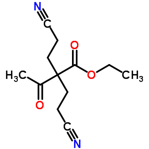 Butanoic acid,2-acetyl-4-cyano-2-(2-cyanoethyl)-, ethyl ester Structure,1112-25-0Structure