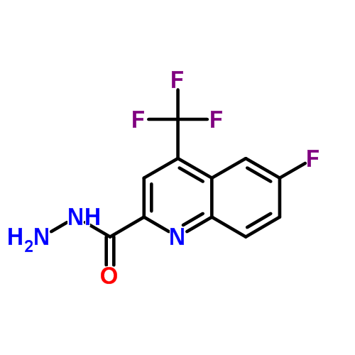 6-Fluoro-4-trifluoromethyl-quinoline-2-carboxylic acid hydrazide Structure,1116339-62-8Structure