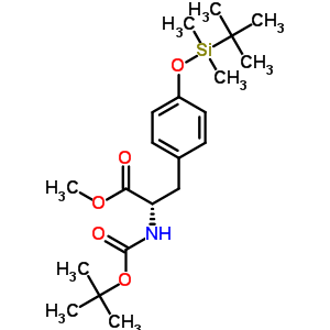 O-叔丁基二甲基甲硅烷基-N-叔丁氧基羰基-L-酪氨酸甲酯结构式_112196-57-3结构式