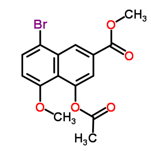 4-(乙酰基氧基)-8-溴-5-甲氧基-2-萘羧酸甲酯结构式_115061-22-8结构式