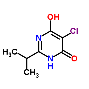 4(3H)-pyrimidinone,5-chloro-6-hydroxy-2-(1-methylethyl)- Structure,1199-54-8Structure