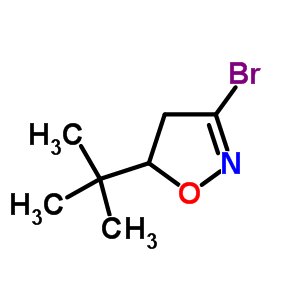 3-溴-5-(1,1-二甲基乙基)-4,5-二氢-异噁唑结构式_128464-85-7结构式