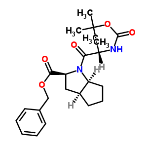 1-(2-Tert-butoxycarbonylamino-1-oxopropyl)octahydrocyclopenta[b]pyrrole-2-caroxylic acid, benzyl ester Structure,129048-22-2Structure