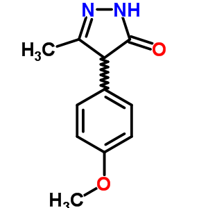 3H-pyrazol-3-one,2,4-dihydro-4-(4-methoxyphenyl)-5-methyl- Structure,13051-07-5Structure