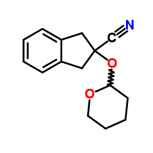 1H-indene-2-carbonitrile,2,3-dihydro-2-[(tetrahydro-2h-pyran-2-yl)oxy]- Structure,13070-88-7Structure