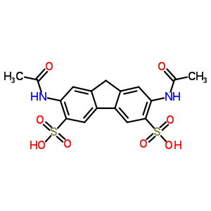 2,7-Diacetamido-9h-fluorene-3,6-disulfonic acid Structure,13110-81-1Structure