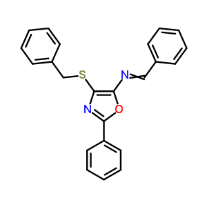 N-(4-benzylsulfanyl-2-phenyl-1,3-oxazol-5-yl)-1-phenyl-methanimine Structure,13243-43-1Structure