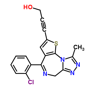 3-[4-(2-氯苯基)-9-甲基-6H-噻吩并[3,2-f][1,2,4]噻唑并[4,3-a][1,4]二氮杂革-2-基]-2-丙炔-1-醇结构式_132464-59-6结构式