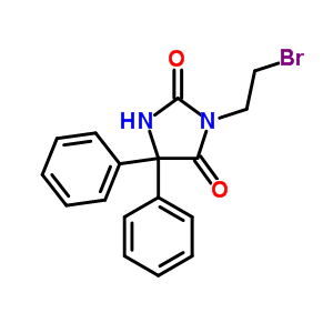 3-(2-Bromoethyl)-5,5-diphenyl-imidazolidine-2,4-dione Structure,13272-33-8Structure