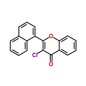 4H-1-benzopyran-4-one,3-chloro-2-(1-naphthalenyl)- Structure,13379-34-5Structure