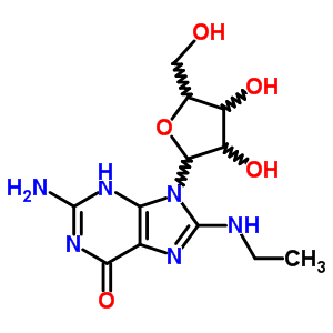 (8CI)-2-氨基-8-(乙基氨基)-肌苷结构式_13389-06-5结构式