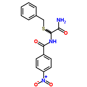 Benzamide,n-[2-amino-2-oxo-1-[(phenylmethyl)thio]ethyl]-4-nitro- Structure,13452-20-5Structure