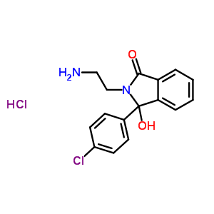 2-(2-氨基乙基)-3-(4-氯苯基)-3-羟基苄甲内酰胺盐酸盐(马吲哚代谢物)结构式_13473-53-5结构式