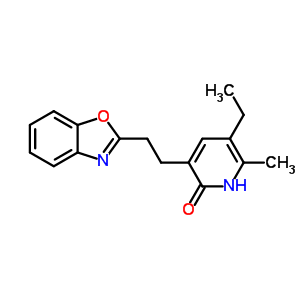 3-[2-(2-Benzoxazolyl)ethyl]-5-ethyl-6-methyl-2(1h)-pyridinone Structure,135525-71-2Structure