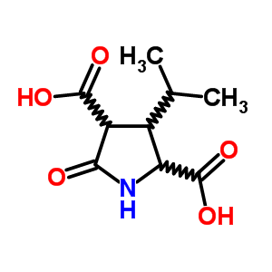 5-Oxo-3-propan-2-yl-pyrrolidine-2,4-dicarboxylic acid Structure,13672-05-4Structure