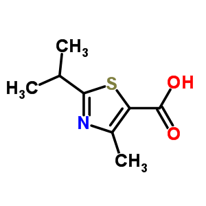 2-异丙基-4-甲基-1,3-噻唑-5-羧酸结构式_137267-29-9结构式