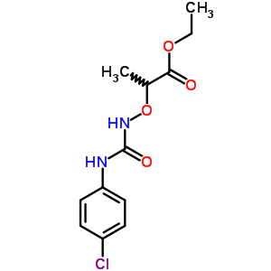 Ethyl 2-[(4-chlorophenyl)carbamoylamino]oxypropanoate Structure,13839-38-8Structure