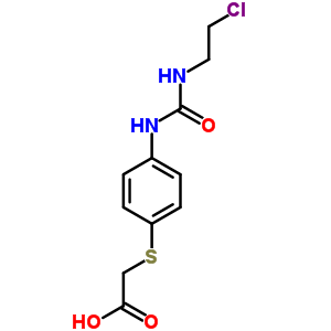 Aceticacid, 2-[[4-[[[(2-chloroethyl)amino]carbonyl]amino]phenyl]thio]- Structure,13908-54-8Structure