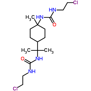 3-(2-氯乙基)-1-[2-[4-(2-氯乙基氨基甲酰氨基)-4-甲基-环己基]丙烷-2-基]脲结构式_13908-64-0结构式