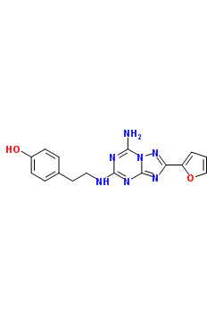 4-(2-(7-Amino-2-(furan-2-yl)-[1,2,4]triazolo[1,5-a][1,3,5]triazin-5-ylamino)ethyl)phenol Structure,139180-30-6Structure