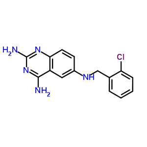 N6-[(2-chlorophenyl)methyl]quinazoline-2,4,6-triamine Structure,13953-73-6Structure