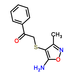 2-(5-氨基-3-甲基异噁唑-4-基硫代)-1-苯基乙酮结构式_140454-99-5结构式