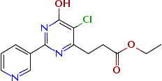 Ethyl 3-(5-chloro-6-hydroxy-2-(pyridin-3-yl)pyrimidin-4-yl)propanoate Structure,1416374-45-2Structure