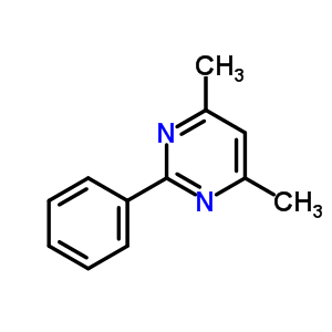 Pyrimidine,4,6-dimethyl-2-phenyl- Structure,14164-34-2Structure