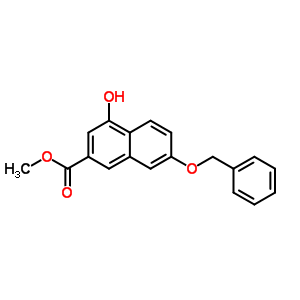 4-Hydroxy-7-(phenylmethoxy)-2-naphthalenecarboxylic acid methyl ester Structure,141834-80-2Structure