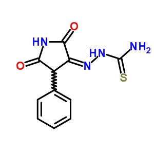 Hydrazinecarbothioamide,2-(2,5-dioxo-4-phenyl-3-pyrrolidinylidene)- Structure,14231-36-8Structure