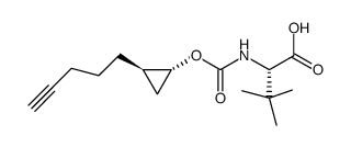 3-甲基-N-[[[(1R,2R)-2-(4-戊炔-1-基)环丙基]氧基]羰基]-L-缬氨酸结构式_1425038-19-2结构式