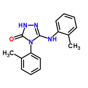 3H-1,2,4-triazol-3-one,2,4-dihydro-4-(2-methylphenyl)-5-[(2-methylphenyl)amino]- Structure,14290-34-7Structure