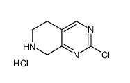 2-Chloro-5,6,7,8-tetrahydropyrido[3,4-d]pyrimidine hydrochloride Structure,1432795-17-9Structure