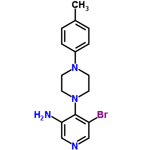 5-溴-4-[4-(4-甲基苯基)-1-哌嗪]-3-吡啶胺结构式_14549-72-5结构式