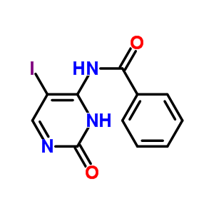 N-(5-iodo-2-oxo-1,2-dihydro-pyrimidin-4-yl)-benzamide Structure,145913-85-5Structure