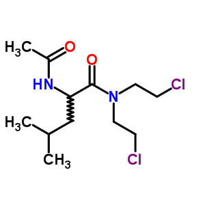 2-乙酰氨基-N,N-双(2-氯乙基)-4-甲基-戊酰胺结构式_1462-78-8结构式