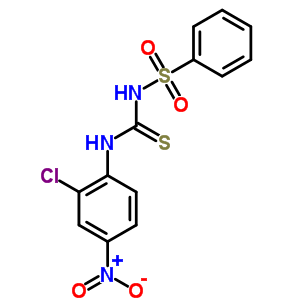 Benzenesulfonamide, n-[[(2-chloro-4-nitrophenyl)amino]thioxomethyl]- Structure,14633-58-0Structure