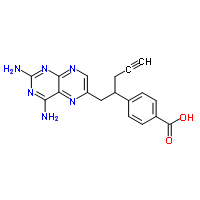 4-[1-[(2,4-Diamino-6-pteridinyl)methyl]-3-butyn-1-yl]benzoic acid Structure,146464-93-9Structure