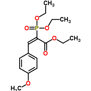 2-Propenoic acid,2-(diethoxyphosphinyl)-3-(4-methoxyphenyl)-, ethyl ester Structure,14656-25-8Structure